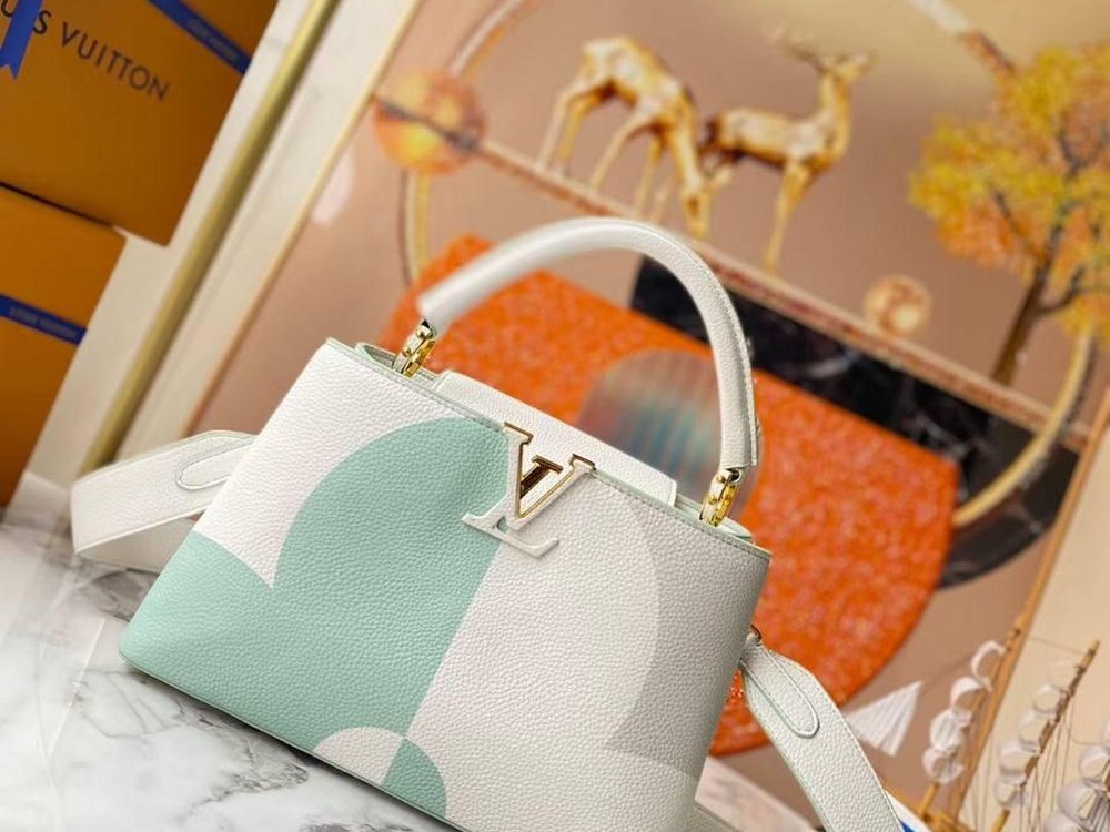 Louis Vuitton Capucines Green White - Luxury Bags
