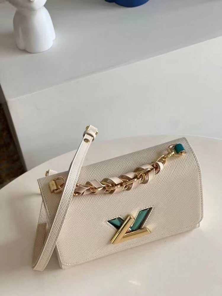 Louis Vuitton Twist MM Epi White M55513